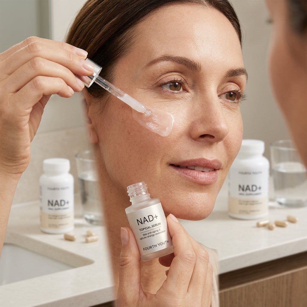 NAD+ Topicals vs. Supplements: Which Approach Actually Reverses Skin Aging - Fourth Youth